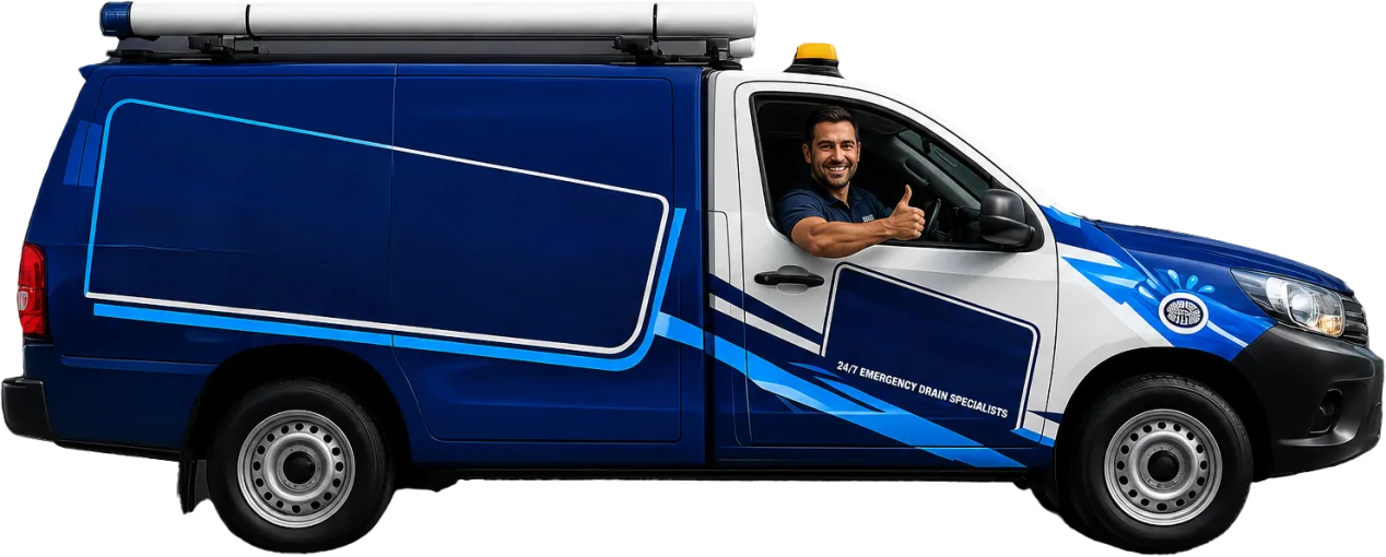 Our drain service van out on a Collaroy job